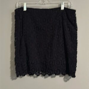 Joe Fresh Black Lace Eyelet Mini Skirt - Size 8